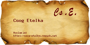 Csog Etelka névjegykártya